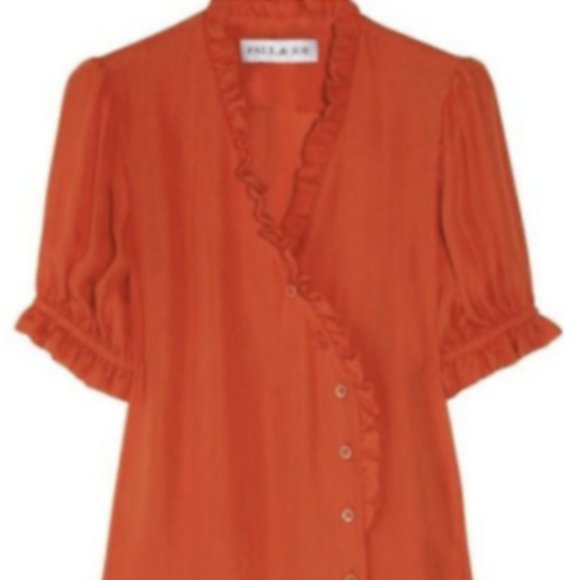 Paul and Joe Red Silk Top - Picture 1 of 3